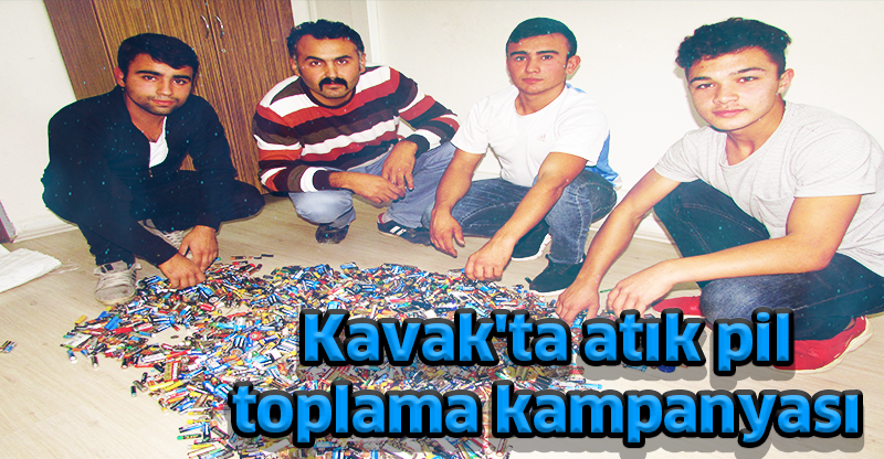 Kavak'ta atık pil toplama kampanyası