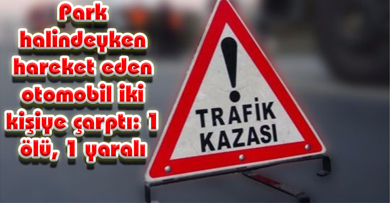 Park halindeyken hareket eden otomobil iki kişiye çarptı: 1 ölü, 1 yaralı
