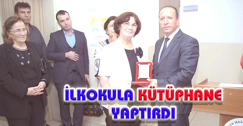 İLKOKULA KÜTÜPHANE YAPTIRDI