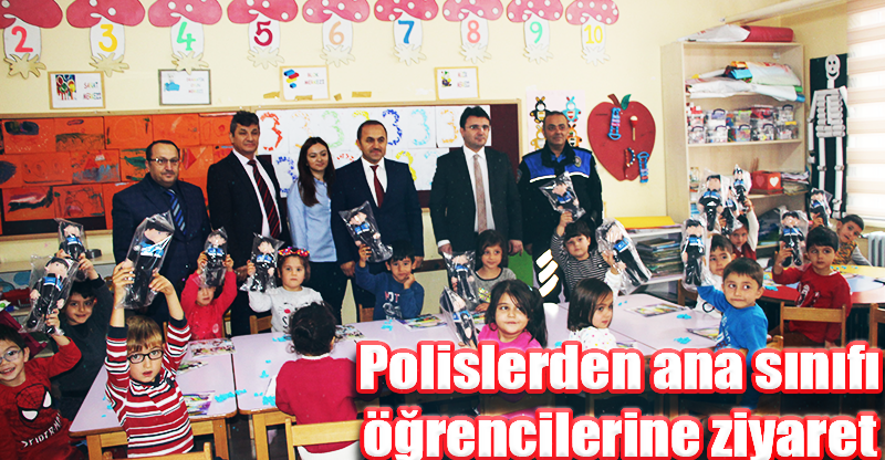 Polislerden ana sınıfı öğrencilerine ziyaret