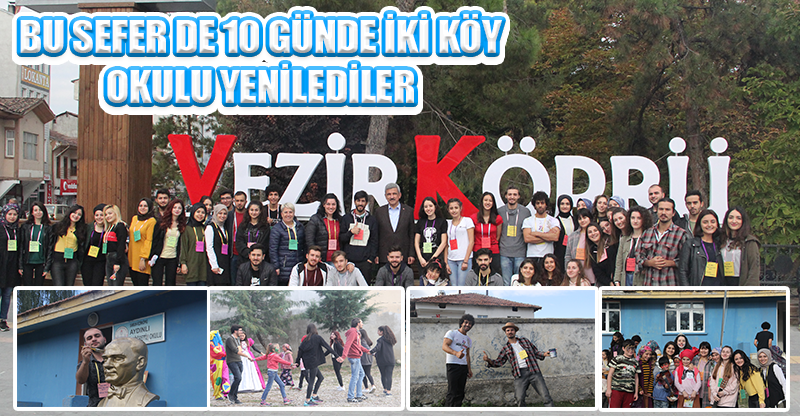 BU SEFER DE 10 GÜNDE İKİ KÖY OKULU YENİLEDİLER