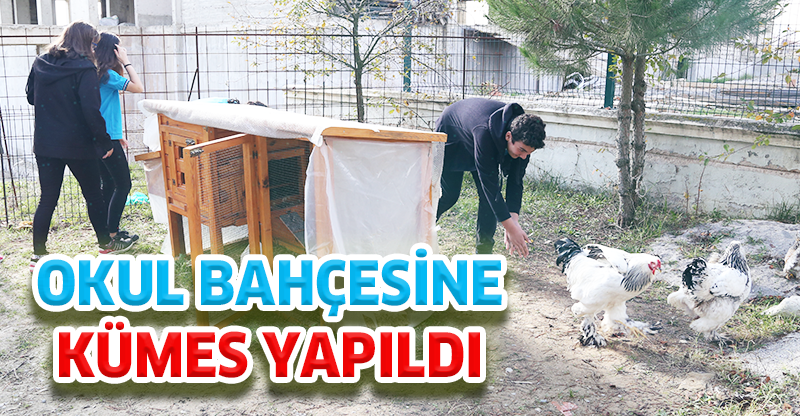 OKUL BAHÇESİNE KÜMES YAPILDI