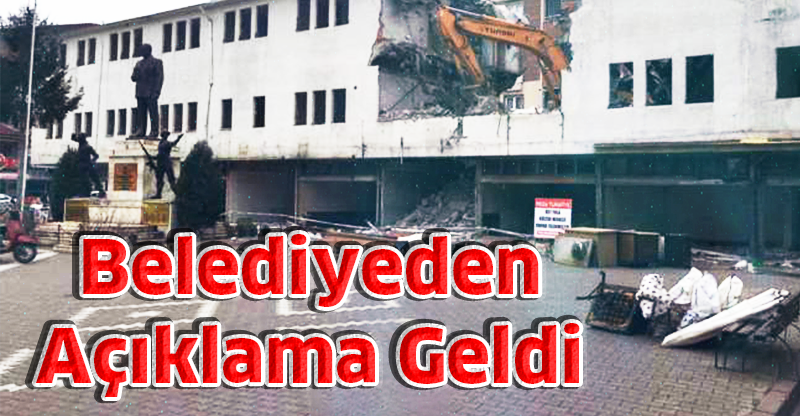 Belediyeden Açıklama Geldi