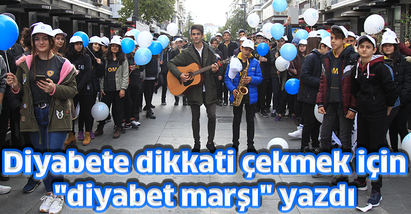 Diyabete dikkati çekmek için "diyabet marşı" yazdı