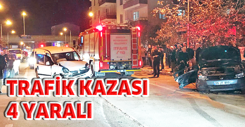 Samsun'da trafik kazası: 4 yaralı