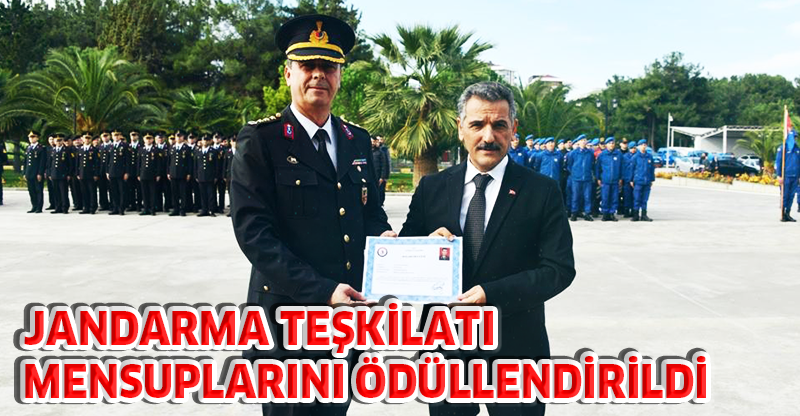 JANDARMA TEŞKİLATI MENSUPLARINI ÖDÜLLENDİRİLDİ