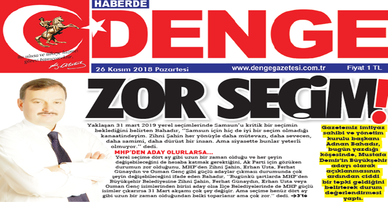ZOR SEÇİM!