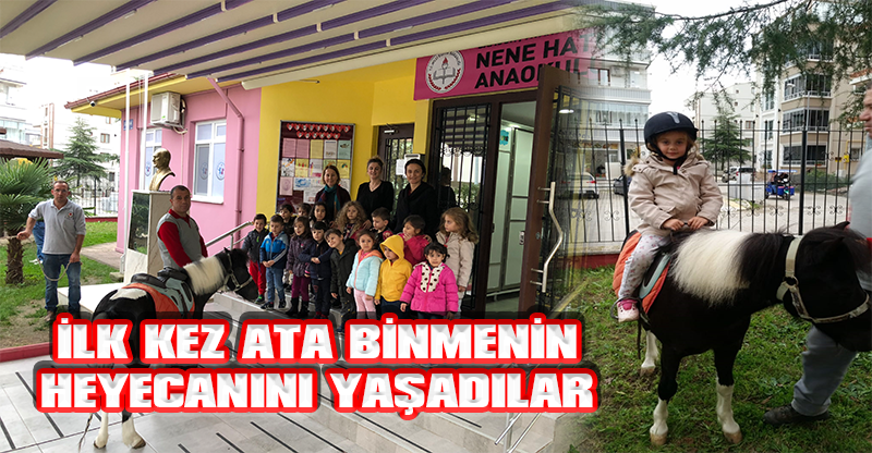 İLK KEZ ATA BİNMENİN HEYECANINI YAŞADILAR
