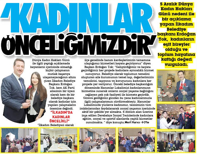 'KADINLAR ÖNCELİĞİMİZDİR'