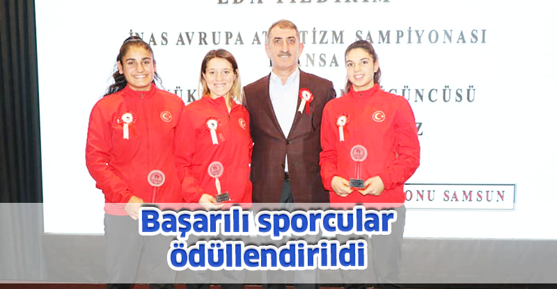 Başarılı sporcular ödüllendirildi