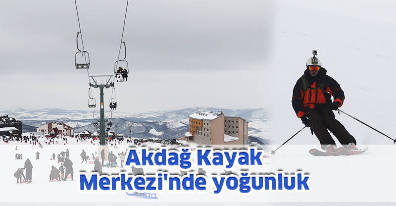 Akdağ Kayak Merkezi'nde yoğunluk