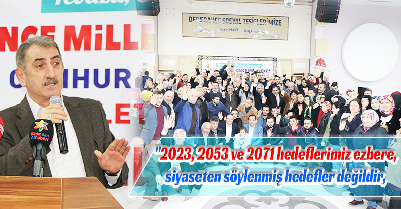"2023, 2053 ve 2071 hedeflerimiz ezbere, siyaseten söylenmiş hedefler değildir,