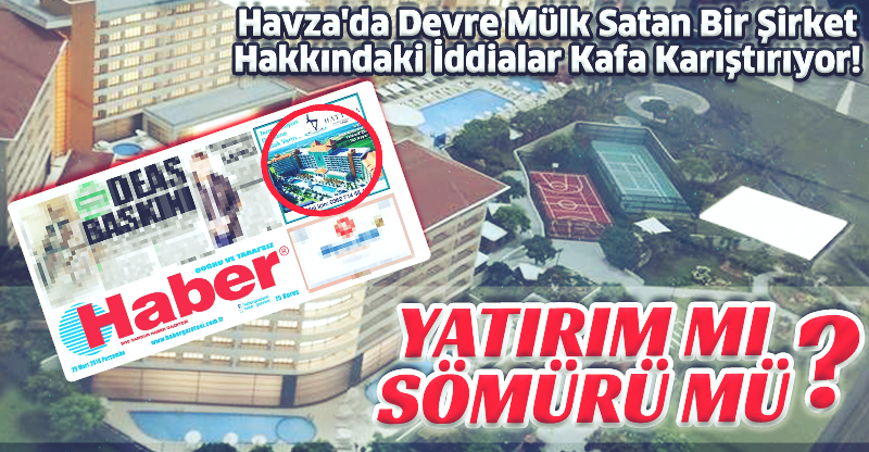 YATIRIM MI ? SÖMÜRÜ MÜ? 