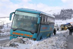 Samsun-Ankara arası buz pisti