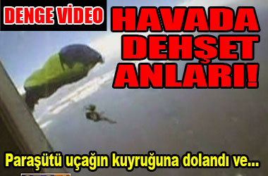 Havadaki dehşet anları saniye saniye kamerada....