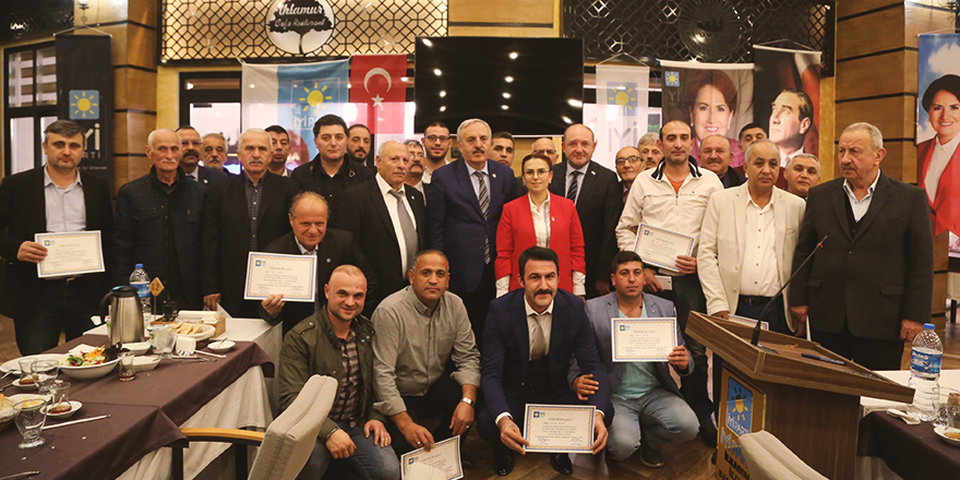 İYİ PARTİLİLERE TEŞEKKÜR BELGESİ