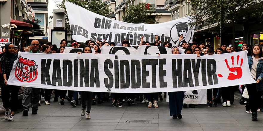 SAMSUN'DA KADINA ŞİDDETE HAYIR YÜRÜYÜŞÜ