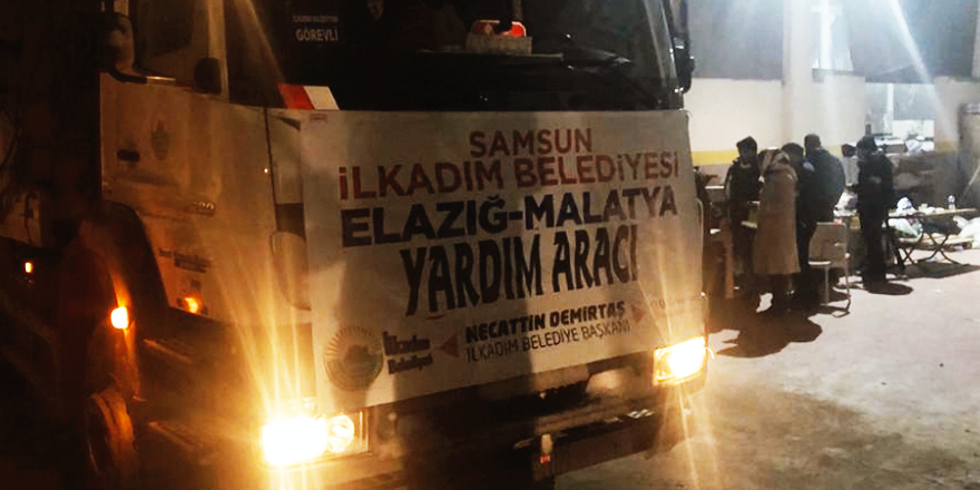 İLKADIM'IN YARDIM ARACI ELAZIĞ’A ULAŞTI