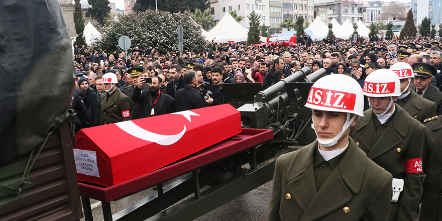 SAMSUN ŞEHİDİNİ SON YOLCULUĞUNA UĞURLADI