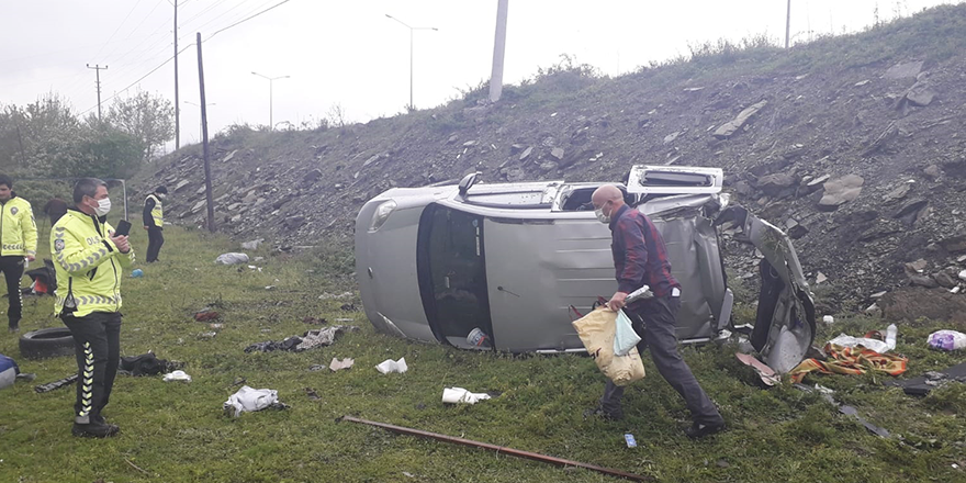 BAHÇEYE DEVRİLEN KAMYONETTEKİ KADIN ÖLDÜ