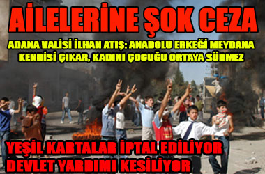 Gösterilerde kullanılan çocukların ailelerine şok ceza