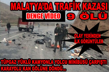 Malatya'da trafik kazası: 9 ölü