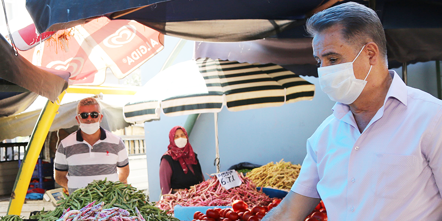 BAŞKAN DEVECİ’DEN PAZAR ZİYARETİ
