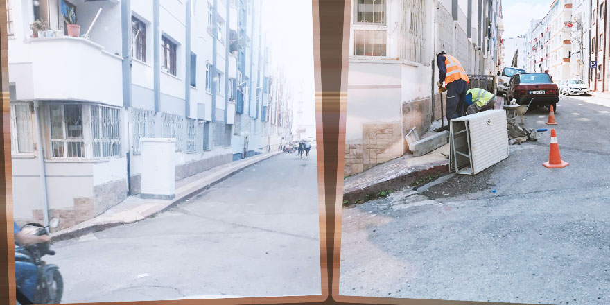Görme engelli yolundaki "trafo" engeli kaldırıldı