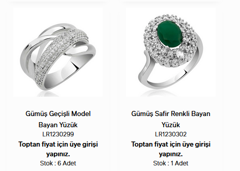 Gümüş Kadın Yüzük