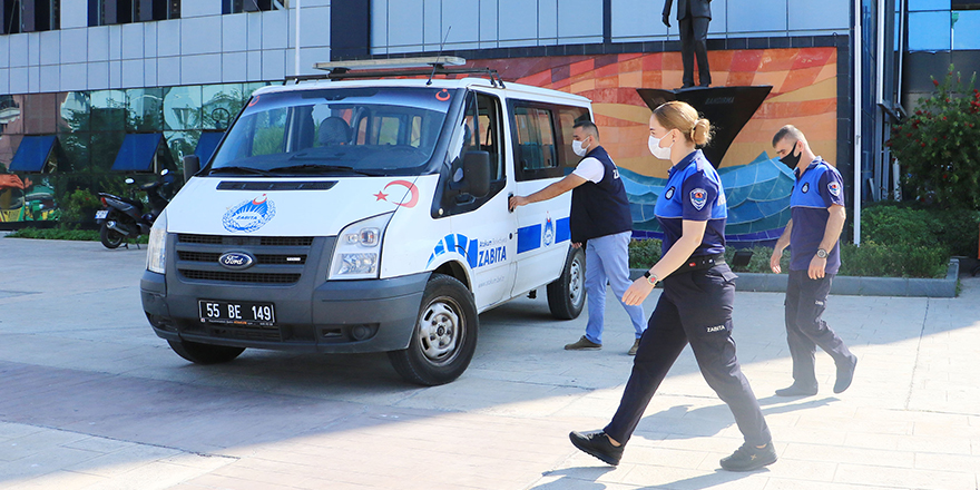 Atakum'da koronavirüs temaslı karantina kontrolü