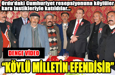 Ordu'da Cumhuriyet ruhuna uygun resepsiyon