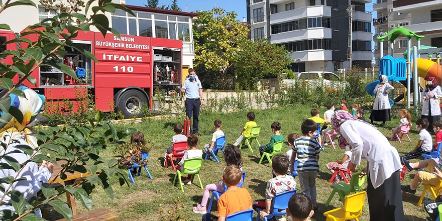 BÜYÜKŞEHİR İTFAİYEDEN MİNİKLERE EĞİTİM