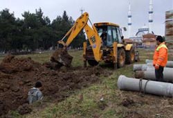 Dudayev'e yağmur suyu hattı