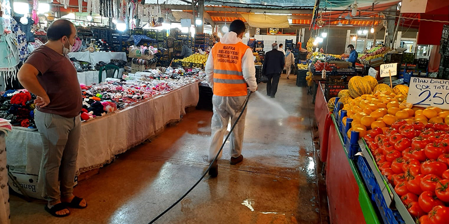 BAFRA’DA KORONA İLE KARARLI MÜCADELE DEVAM EDİYOR