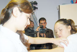 Grip aşısı oldular