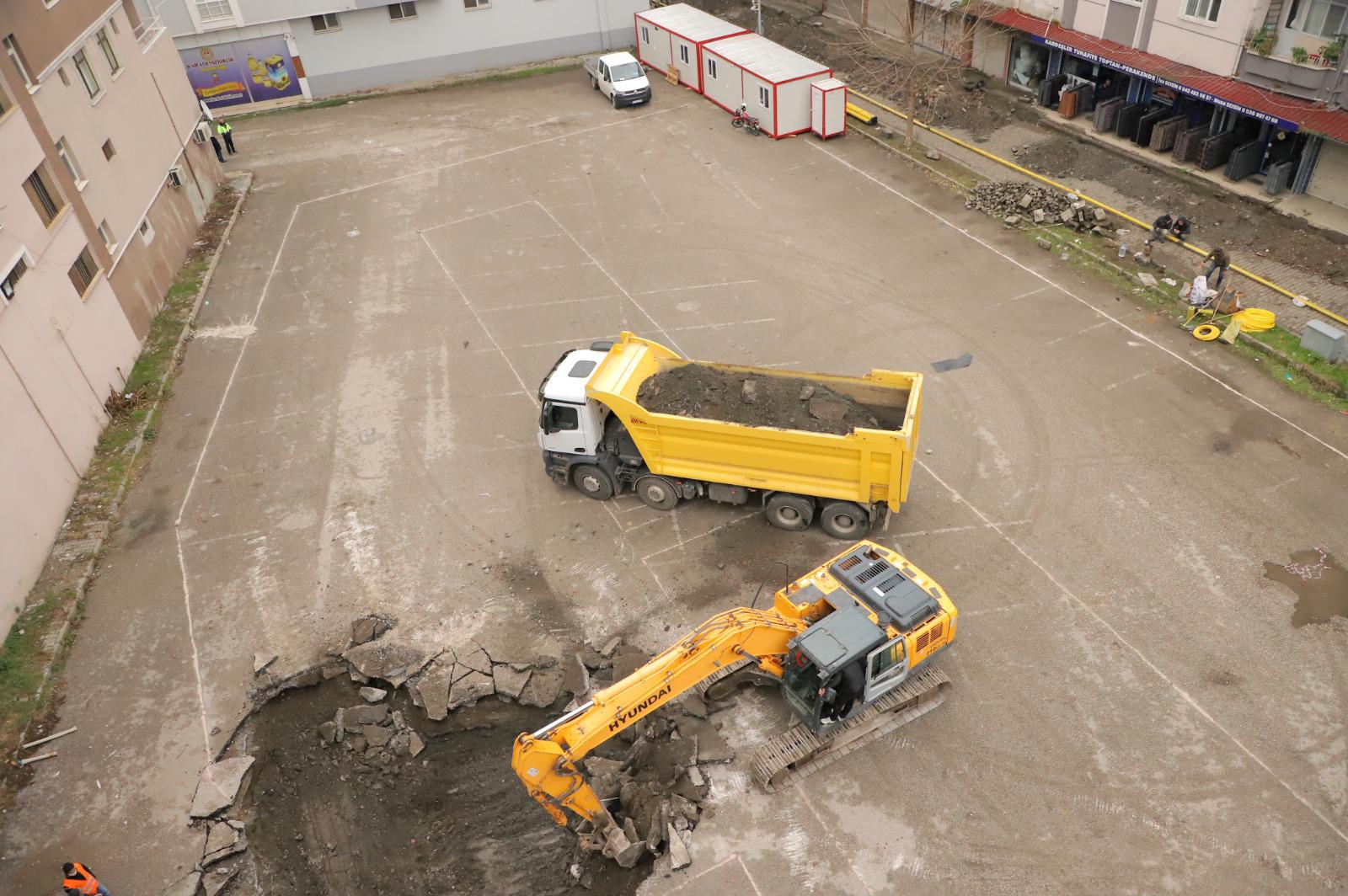 KATLI OTOPARK İÇİN ÇALIŞMALAR BAŞLADI