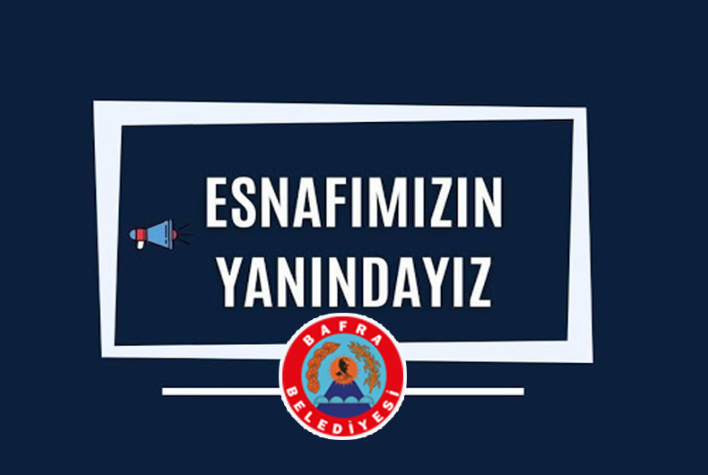 Bafra'da esnafa kira indirimi