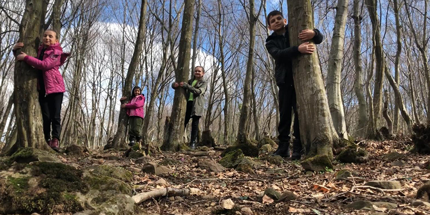 Samsun'da ormanların korunması için öğrencilerden klip