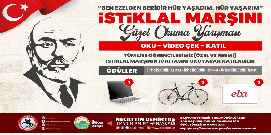 İSTİKLAL MARŞINI GÜZEL OKUMA YARIŞMASI SONUÇLANDI