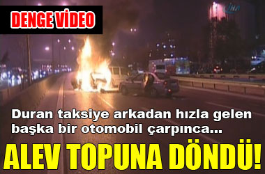 Otomobiller alev topuna döndü
