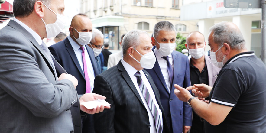 İLKADIM'DA TAŞKINDAN ETKİLENEN ESNAFA ZİYARET