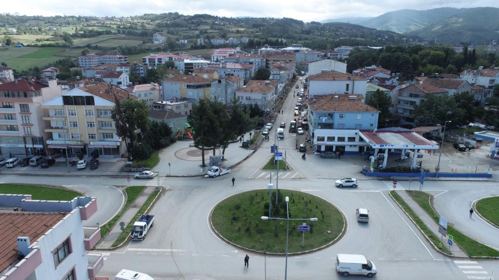 BAFRA CADDESİNDE YOL ÇALIŞMALARI TAMAMLANDI