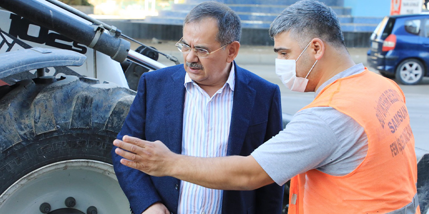 BAŞKAN DEMİR ÇALIŞMALARI YERİNDE İNCELEDİ