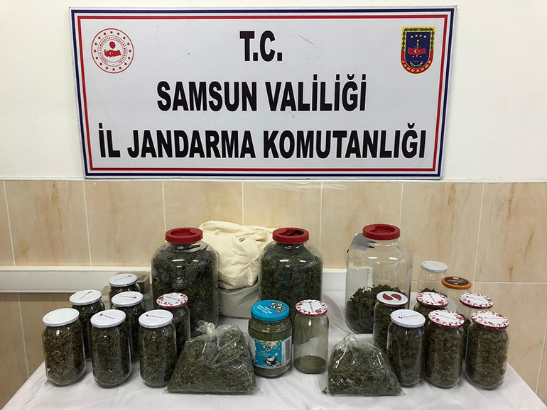 SAMSUN'DA 21 KİLO 650 GRAM ESRAR ELE GEÇİRİLDİ