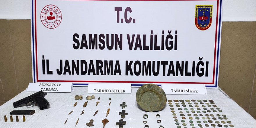 SAMSUN'DA TARİHİ ESER OPERASYONUNDA BİR KİŞİ GÖZALTINA ALINDI