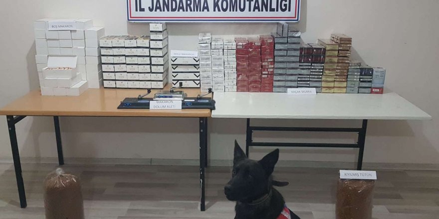SAMSUN'DA KAÇAK SİGARA İMAL EDİLEN İŞ YERİNE BASKIN