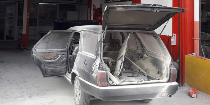 OTOMOBİLİN LPG TANKI ALEV ALDI
