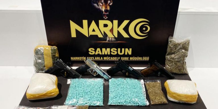 SAMSUN'DA DÜZENLENEN UYUŞTURUCU OPERASYONUNDA 5 KİŞİ YAKALANDI