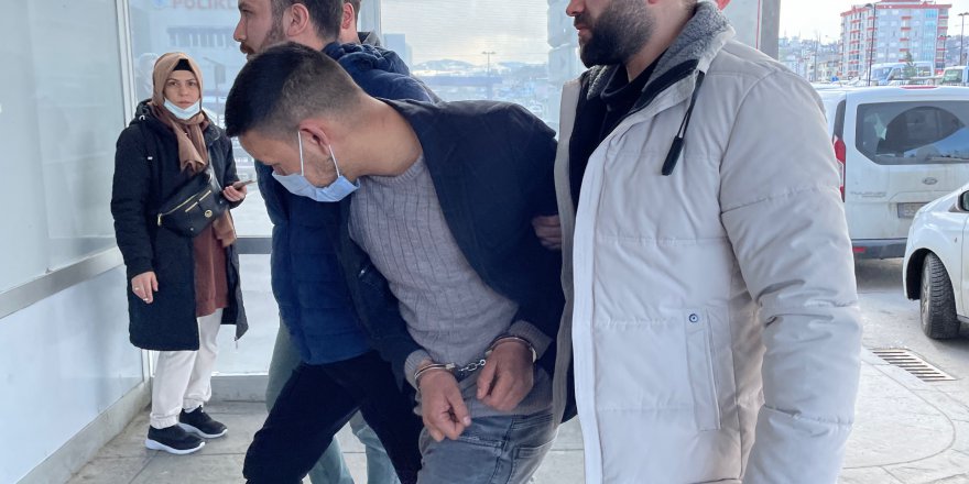 SAMSUN'DA HIRSIZLIK ANI İŞ YERİNİN GÜVENLİK KAMERASINA YANSIDI