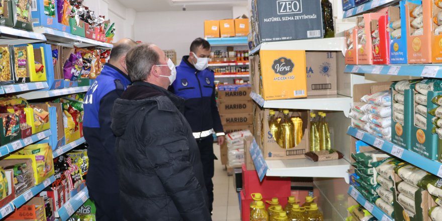 HAVZA BELEDİYESİ ZABITA EKİPLERİNDEN MARKETLERE FİYAT VE STOK DENETİMİ